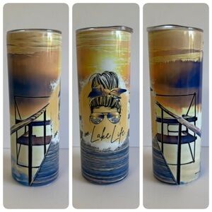 Lake Life Messy Bun 20oz Skinny Tumbler